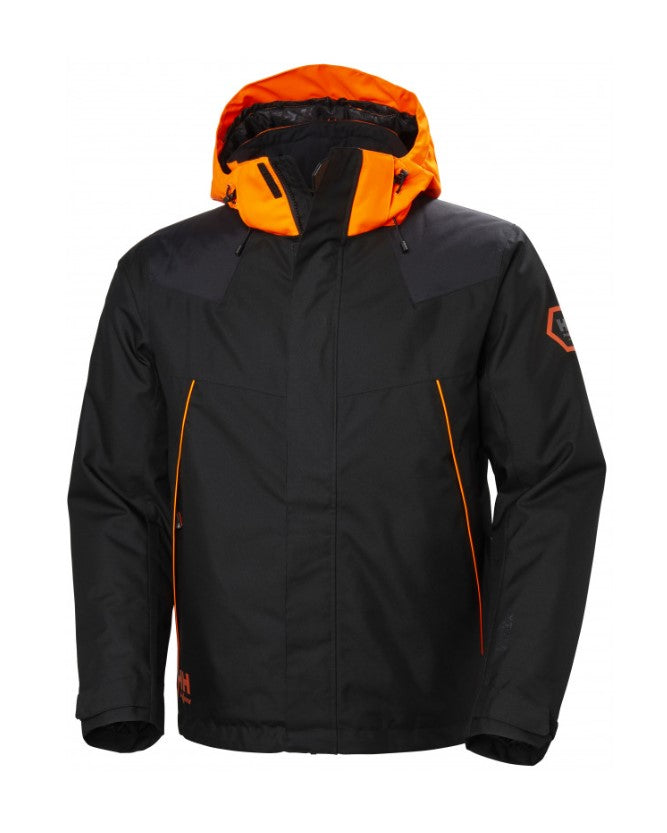 Manteau d'hiver Helly Hanson évolution, noir/orange #71340-950
