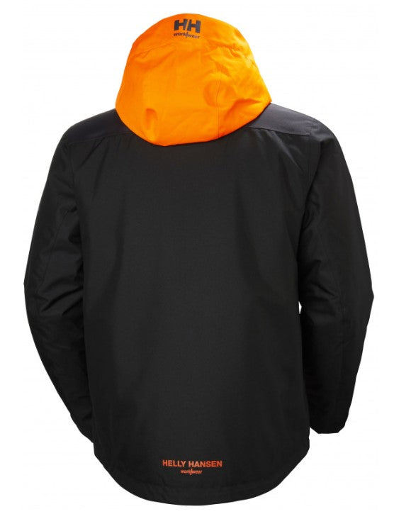 Manteau d'hiver Helly Hanson évolution, noir/orange #71340-950