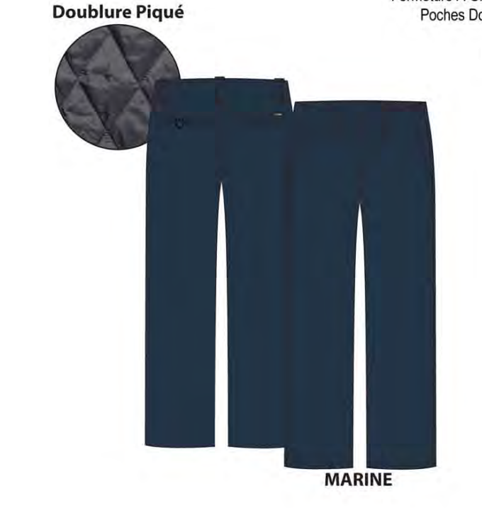 PANTALON DOUBLÉMARINE PIQUÉ TK-6000Q