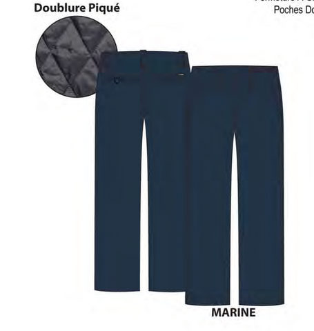 Pantalon de travail régulier doublé piqué TK-6000Q